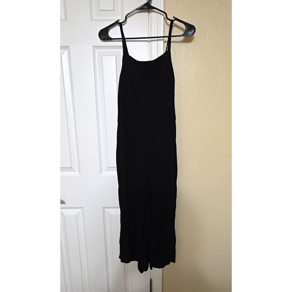 Old Navy Women's Black Strappy Sleeveless Jumpsuit Regular S Jersey Stretch